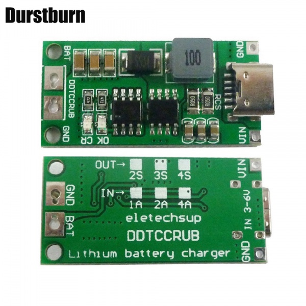 Bộ Sạc Pin Li-Ion Từ 2S 3S 4S Type-C Sang 8.4V 12.6V 16.8V 18650 Lithium