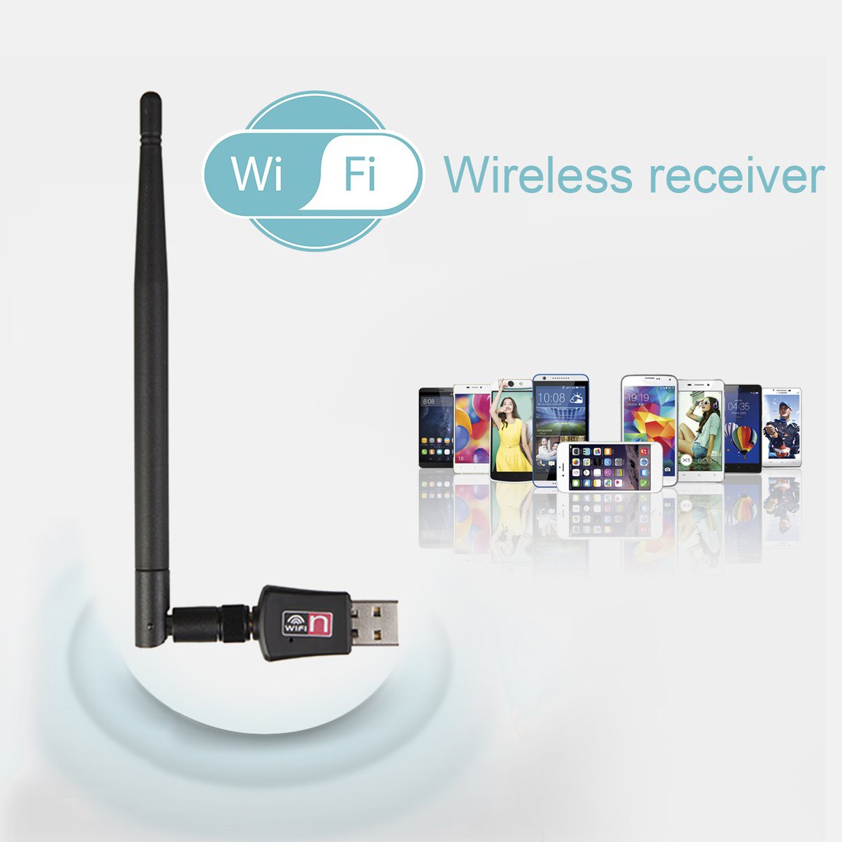 300M Wifi USB Adapter 802.11 b/g/n Network Card 2dbi Aerial USB2.0 Adapter