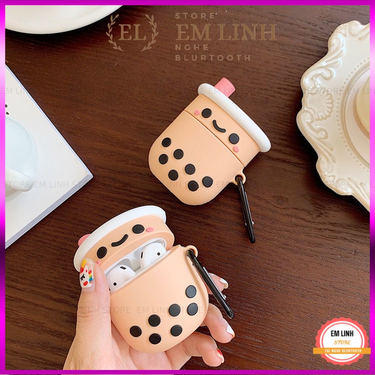 Case Vỏ Bao Airpods Đựng Tai Nghe Airpod 1/2/I12 TWS - Chất Liệu Silicon Chống Va Đập A2 G38 LY TRÀ SỮA