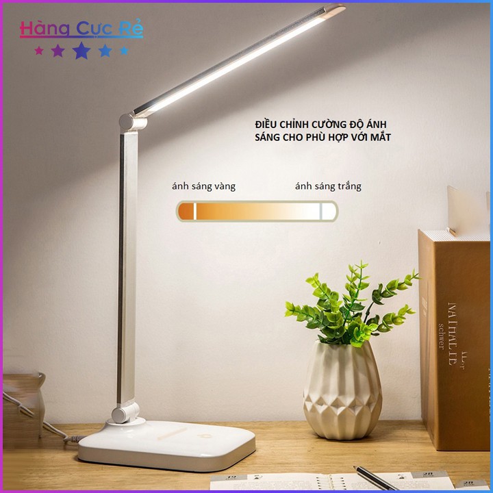 Đèn đọc sách, học bài chống cận điều chỉnh được ánh sáng - Đèn Led 2 màu kiêm giá đỡ điện thoại - Shop Hàng Cực Rẻ