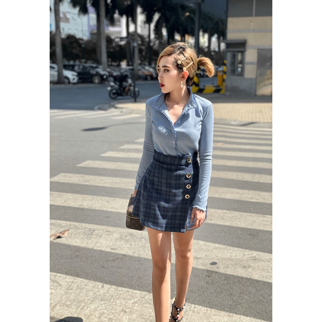 Chân Váy CHECKED SKIRT - Hàng thiết kế - NIESCLOSET20 | BigBuy360 - bigbuy360.vn