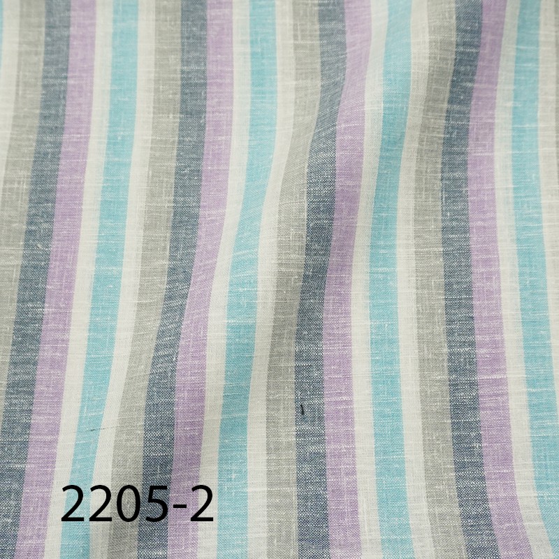 Vải linen sọc Kim Vũ thời tran, thấm hút mồ hôi tốt, phù hợp may áo, đầm, váy, đồ bộ
