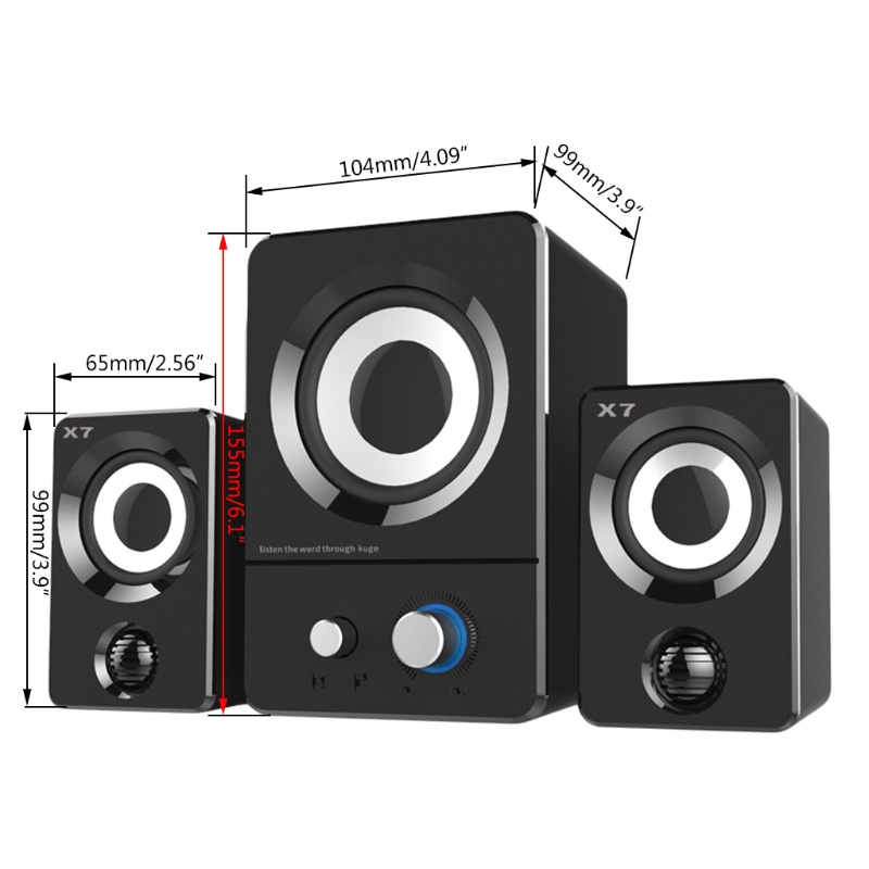 Loa Âm Thanh Nổi zzz X7 zzz X7 Cổng USB Cho Máy Tính Bàn Laptop PC Bluetooth-compati