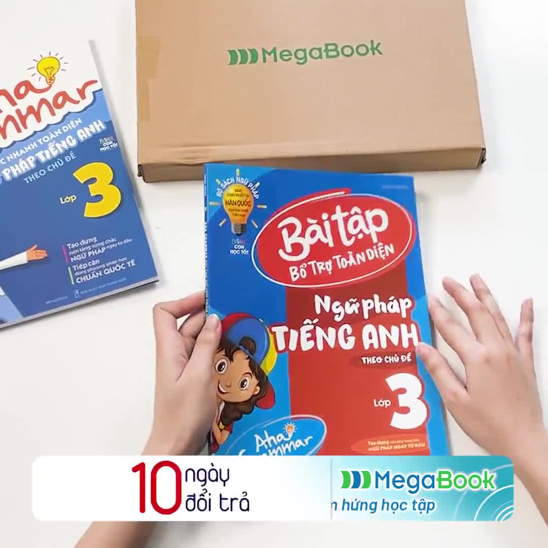 Sách Aha Grammar Bài tập bổ trợ toàn diện ngữ pháp Tiếng Anh lớp 3 theo chủ đề | BigBuy360 - bigbuy360.vn