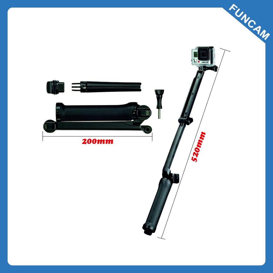 Gậy 3-way cho Gopro (gậy 3 khúc gopro) | BigBuy360 - bigbuy360.vn