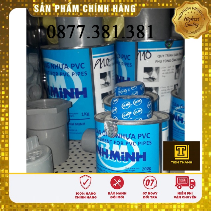 KEO DÁN ỐNG NƯỚC BÌNH MINH 200Gram,500Gram CHÍNH HÃNG