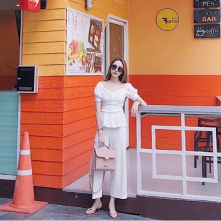 Set áo dây rút + quần suông
