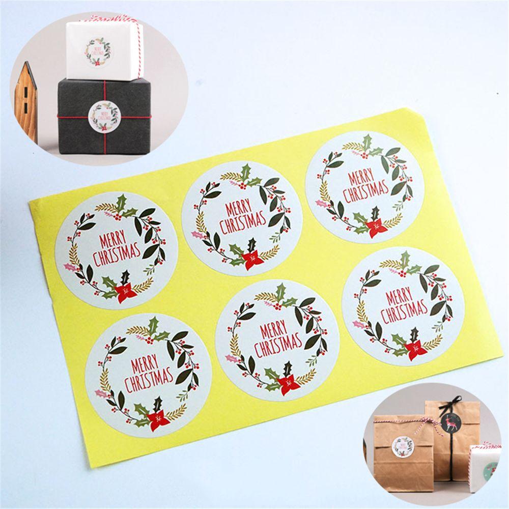 Nhãn Dán Trang Trí Hộp Quà Tặng Giáng Sinh / Đám Cưới Kraft In Chữ LAYOR1