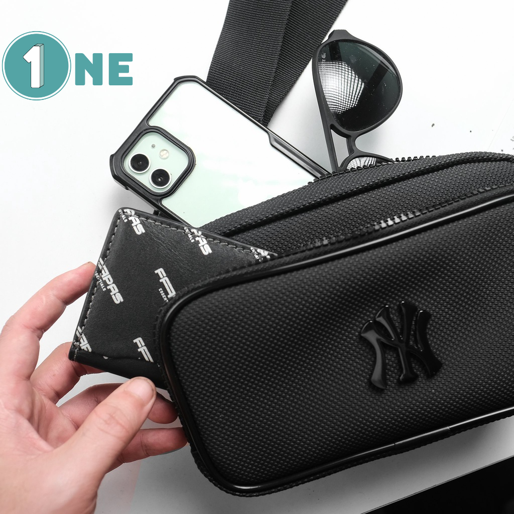 ( Chuẩn Hãng ) Túi Đeo Chéo Nam MLB NY Bag Black Full Tag Mac