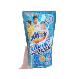 Nước giặt Attack khử mùi hương bứt phá, hương Anh Đào (Giao ngẫu nhiên) túi 1.15 lít