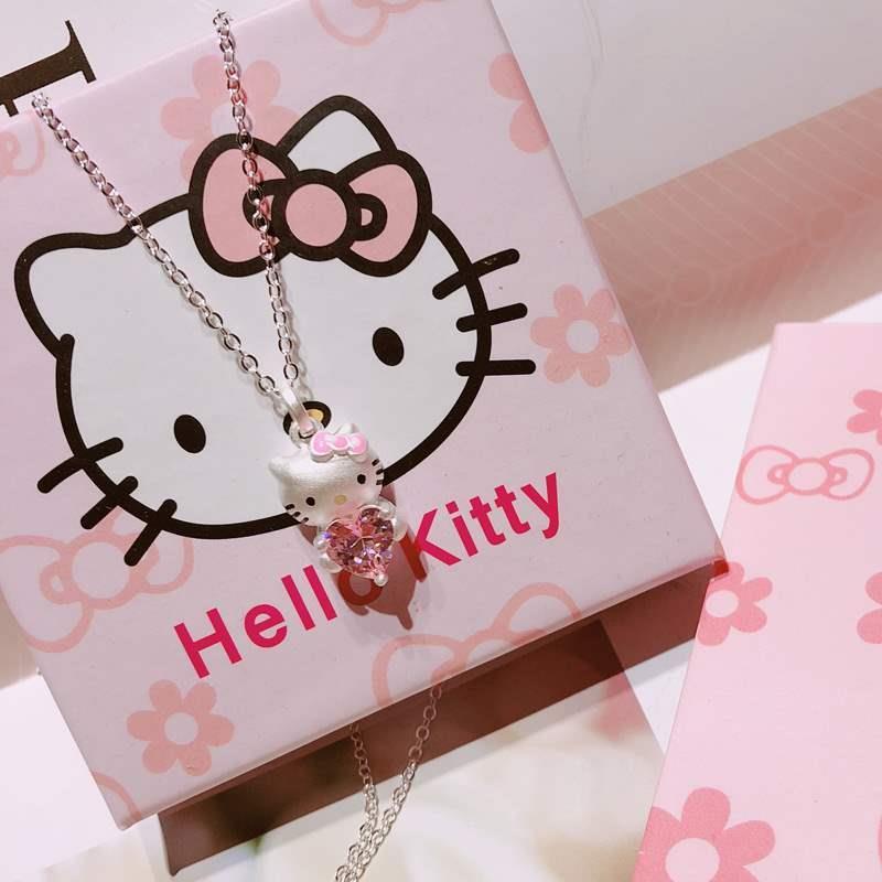 Dây Chuyền Mạ Bạc 925 Mặt Hello Kitty Dễ Thương