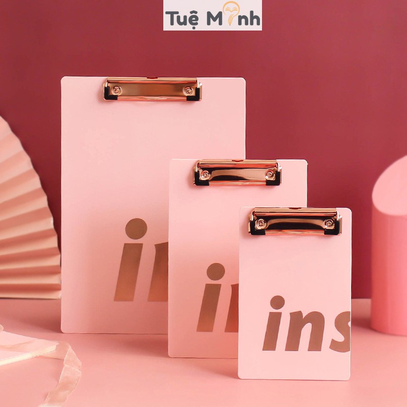 ◕┋File kẹp tài liệu A4 nhựa dẻo INS hồng K31 bìa trình ký màu pastel