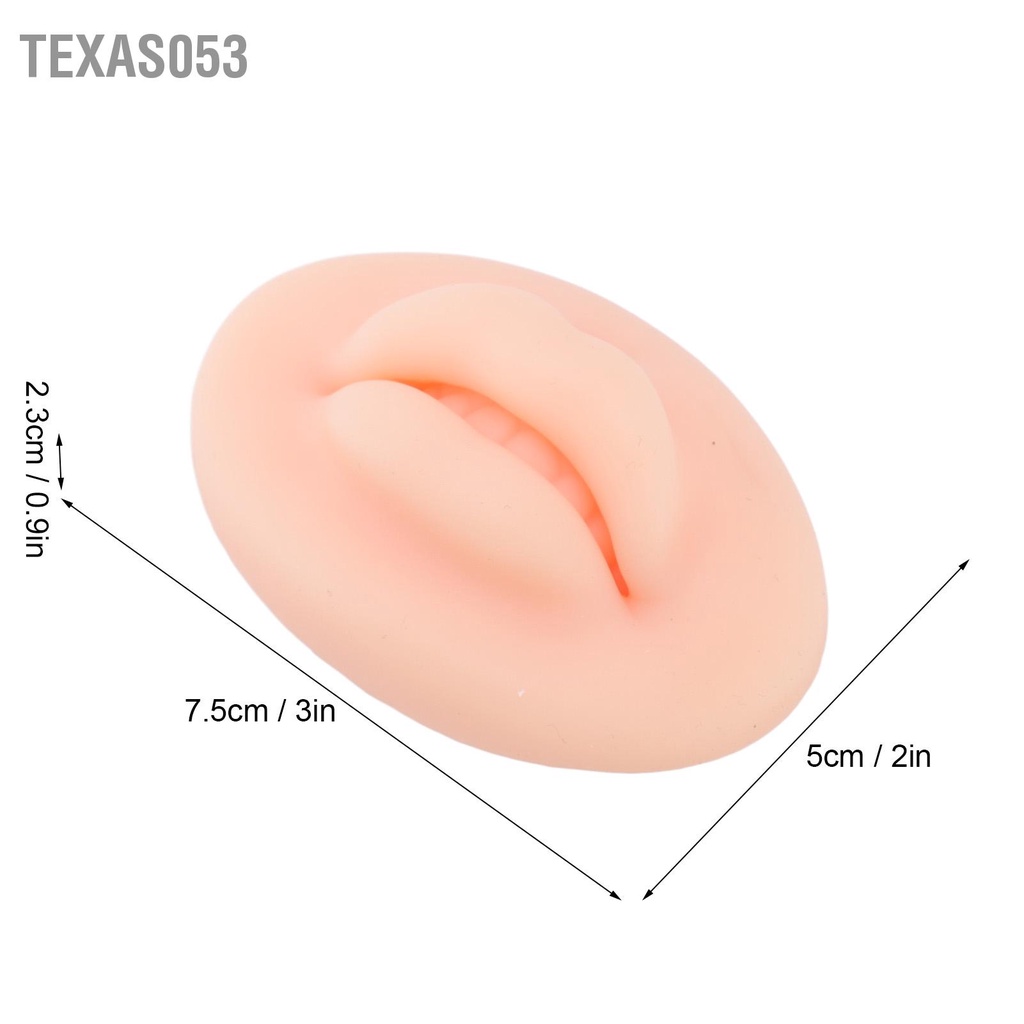 Texas053 3 cái xăm Thực hành Môi Silicone Microblading Da 3D giả Hình Mỹ phẩm Trang điểm Đào tạo