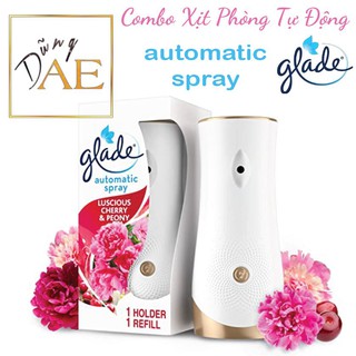 Combo máy xịt thơm phòng tự động glade 3in1 thái lan