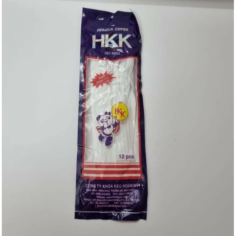 Túi 12 khóa quần HKK loại 20 cm