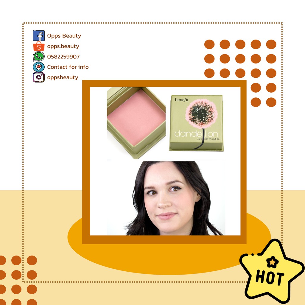 [Mã SKAMLTSM9 giảm 10% đơn 99K] [Benefit] Phấn má hồng baby BENEFIT Dandelion minisize