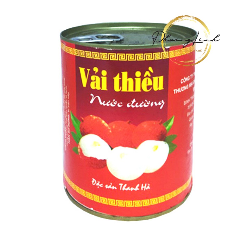 Vải Ngâm Nước Đường Thanh Hà Lon Sơn 565g