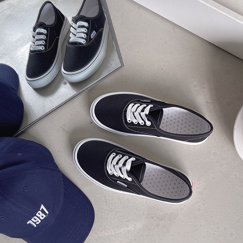 Giày thể thao IELGY cột dây vải bạt thời trang Hàn Quốc đơn giản dành cho nữ