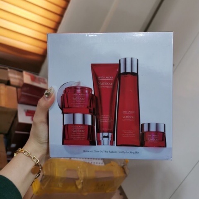 Set Bộ Dưỡng Da Estee Lauder Nutritious 5 món -kiwi .