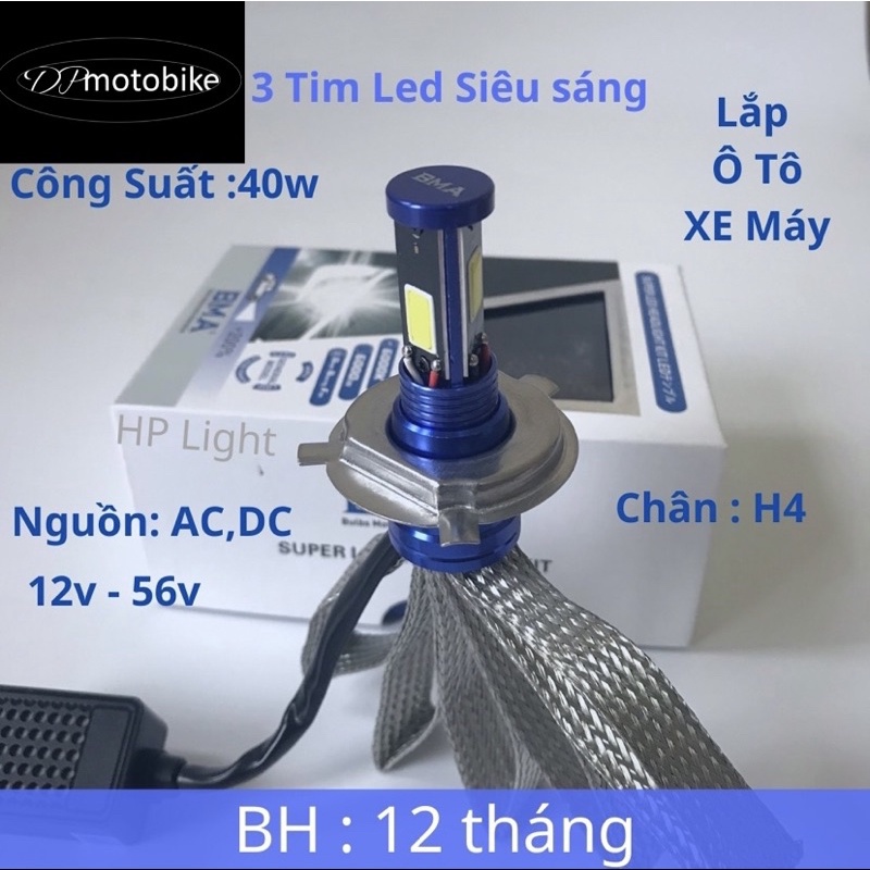 Bóng Đèn Pha Led Xe Máy Siêu Sáng h4,đèn led vision 2021,wave,sirius,airblade,exciter 150,winner,lead,sh mode,vario