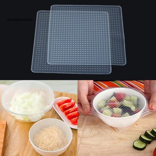 HMDC_Silicone Food Wrap Clear Reusable Seal Cover Fresh Keeping Film Kitchen Tool