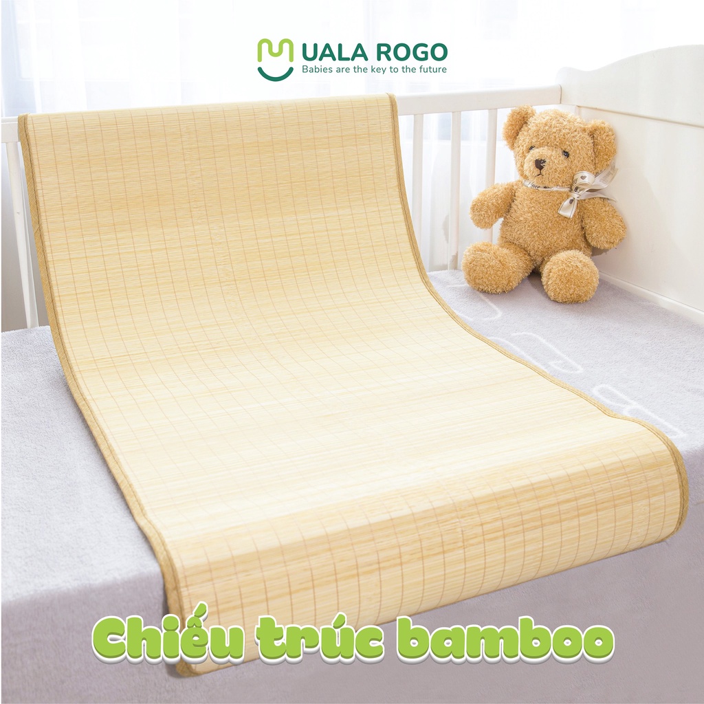 Chiếu điều hòa Uala rogo chiếu Trúc tre Bambo tencel mát mẻ an toàn 60x110cm 8891