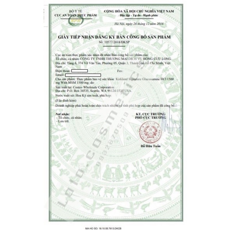 Viên uống xương khớp Kirkland Cosamin DS Glucosamine.