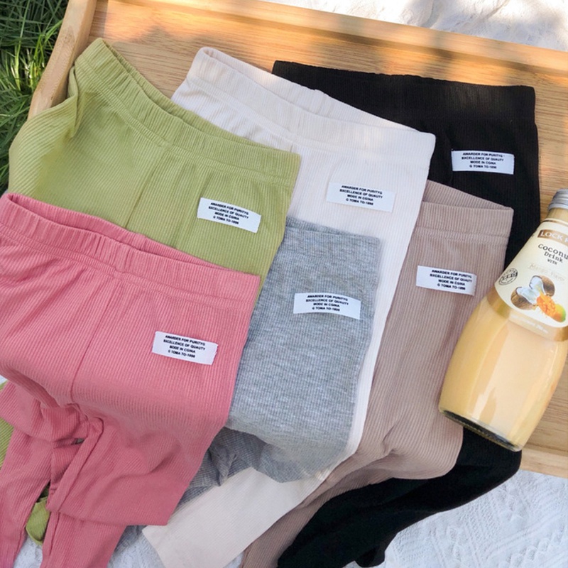 Quần Legging Mỏng Co Giãn Màu Kẹo Dễ Phối Đồ Thời Trang Mùa Hè Cho Bé Gái 2-9 Tuổi