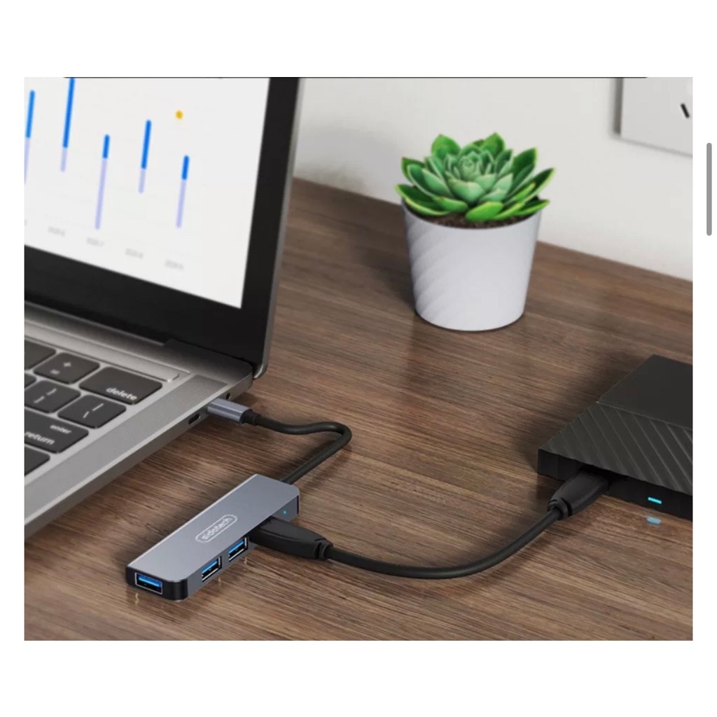 Bộ chia 4 cổng USB gồm 1 USB 3.0 và 3 USB 2.0 dùng cho máy tính, điện thoại, máy tính bảng