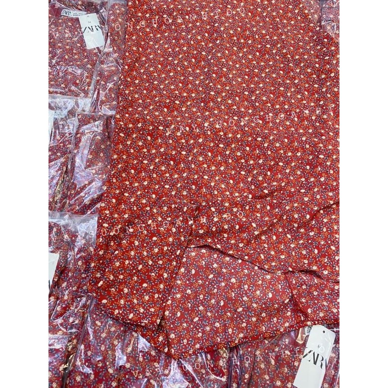 [Mã FATHANG5 giảm 10K đơn 50K] Đầm suông hoa nhí đỏ đô tay bồng🌸Váy maxi hoa đỏ dáng dài🌸{free ship} | BigBuy360 - bigbuy360.vn