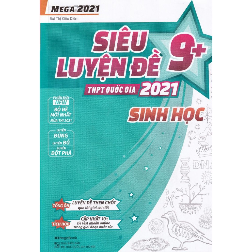 [Mã LT50 giảm 50k đơn 250k] Sách Mega 2021 - Siêu luyện đề 9+ THPT Quốc gia 2021 SINH HỌC