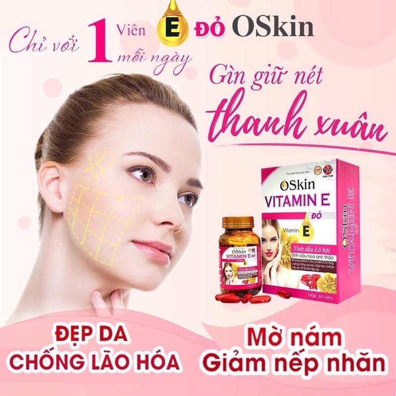 Oskin vitamin e đỏ hộp 30 viên