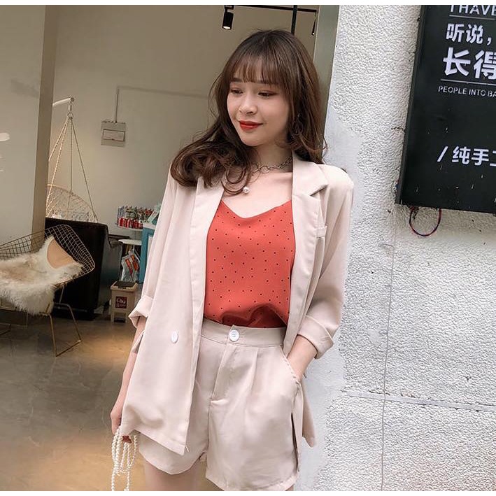 Áo hai dây nữ cổ tim vải dày không nhăn | Áo ba lỗ nữ hai áo 2 dây thanh lịch , sexy (freesize < 60kg) | BigBuy360 - bigbuy360.vn