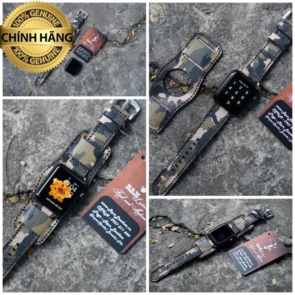 COMBO DÂY ĐỒNG HỒ KIỂU ĐỨC BUNDSTRAP B2 + RAM 1930 DA BÒ RẰN RI QUÂN ĐỘI - RAM LEATHER .