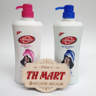 Dầu gội đầu lifebuoy tóc dày óng ả, hồng suôn mượt chai 650g( tặng chai rửa tay 120g)