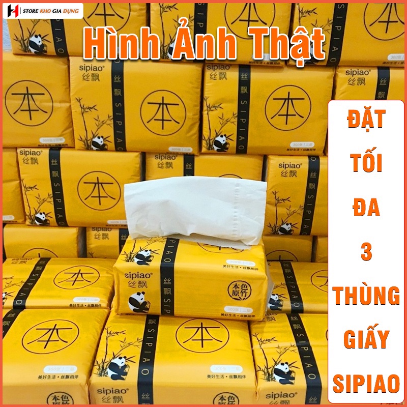 1 Thùng Giấy Ăn Gấu Trúc, Giấy Ăn Dai Mịn, Thùng 30 Gói - 1 Gói 300 Tờ Loại 1