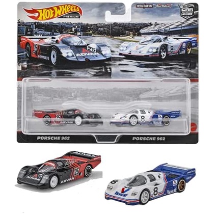 (Premium bánh cao su) Hot Wheels Car Culture Premium 2 Pack Porsche 962