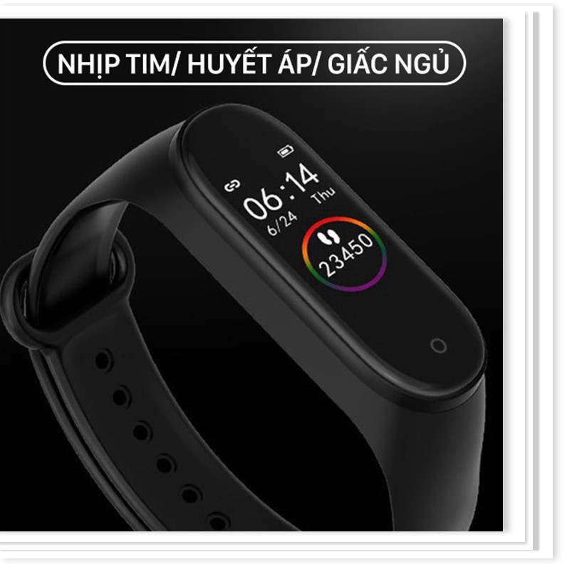 Đồng hồ thông minh - Vòng đeo tay m4 theo dõi sức khoẻ chống nước màn hình siêu nét