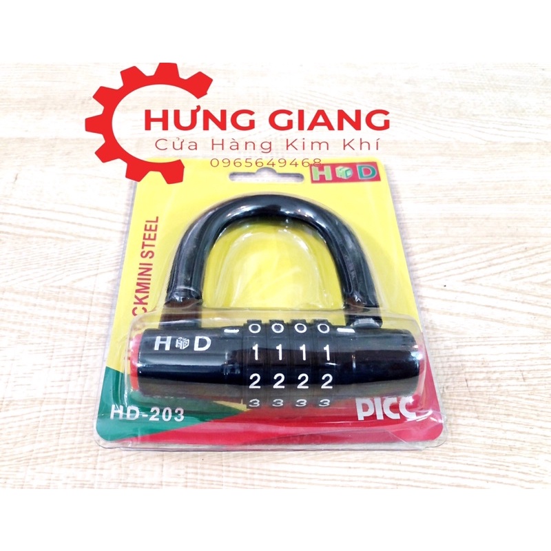Ổ Khoá Số, Khoá 4 Số Chữ U HD CHỐNG CẮT, CHỐNG TRỘM, BẢO MẬT CAO, CÓ THỂ THAY MẬT MÃ
