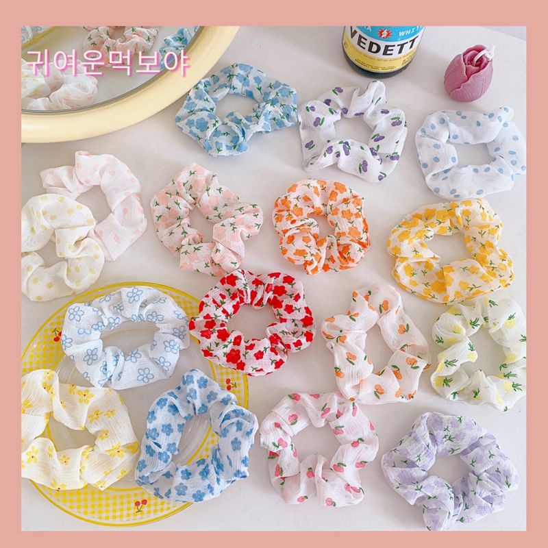 Dây buộc tóc vải scrunchies P2