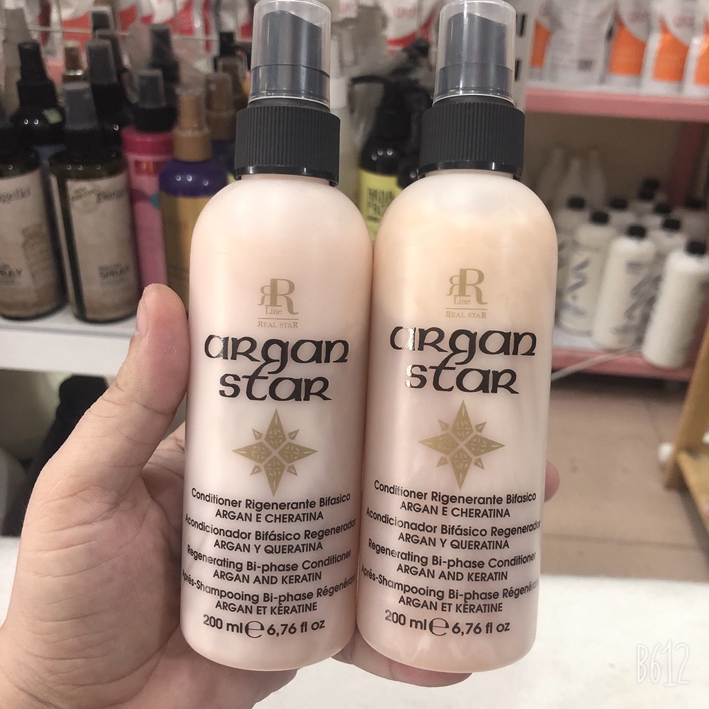 XỊT DƯỠNG 2 LỚP DƯỠNG ẨM &amp; PHỤC HỒI TÓC ARGAN REAL STAR 200ML