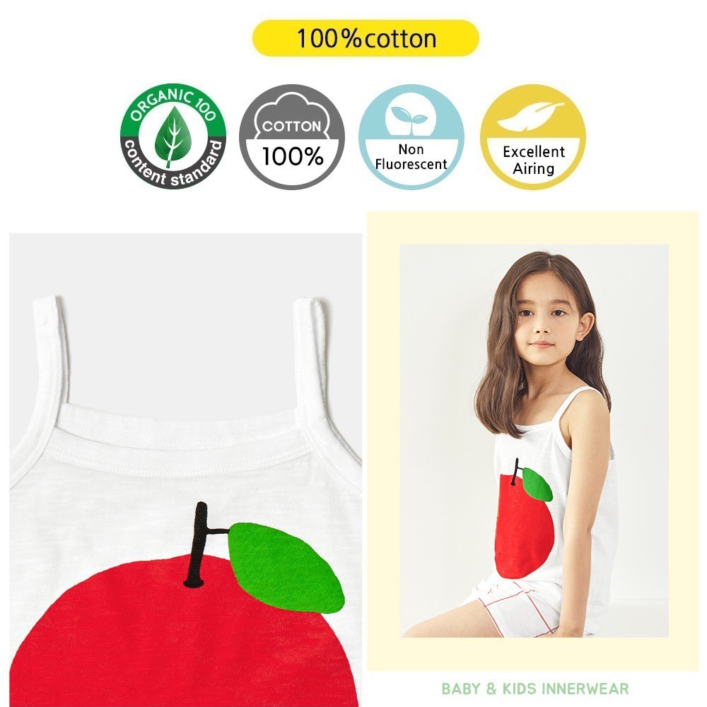 UNIFRIEND Kids Pajamas Girls Sleepwear Clothes Set Home Wear, String Sleeveless 100% Organic, Girls Pyjamas Nightwear