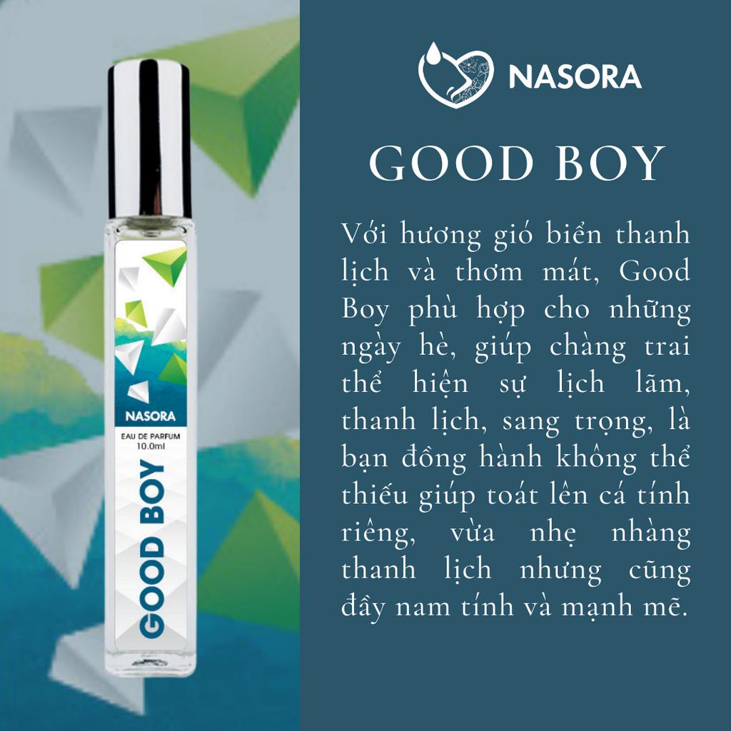 BST Nước Hoa Nam NASORA Hương Thơm Mạnh Mẽ, Điềm Tĩnh, Nam Tính, Quyến Rũ, Nguyên Liệu Từ Pháp, Dạng Xịt 10ML