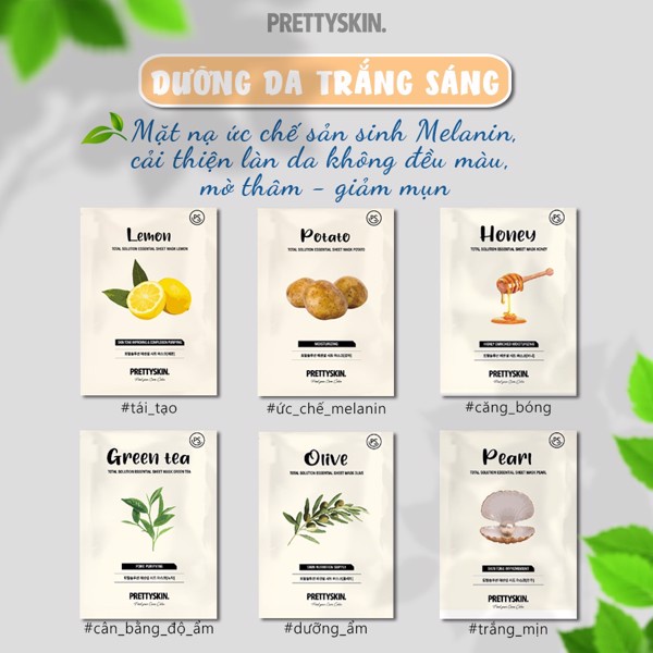 Mặt nạ dưỡng da Pretty Skin Total Solution Essential Sheet Mask 23g