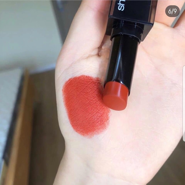 Son SHU UEMURA 580 vỏ đen đỏ cam cháy chuẩn auth bill đầy đủ 💖PHstore💖