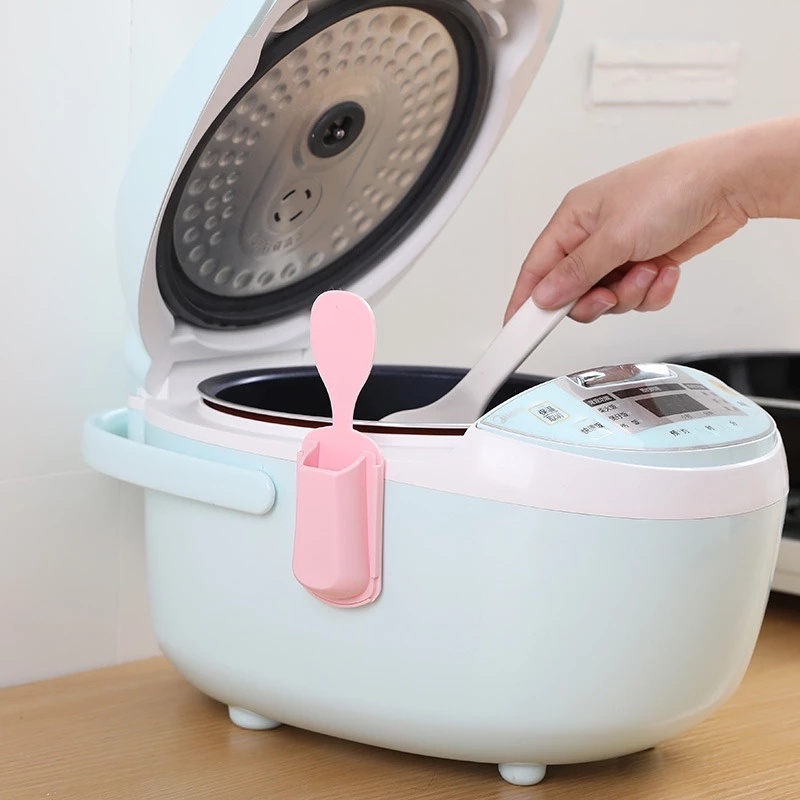 Giá Đựng Muỗng / Vá Múc Cơm / Gạo Bằng Nhựa Đa Năng Sắp Xếp Gọn Gàng Cho Nhà Bếp
