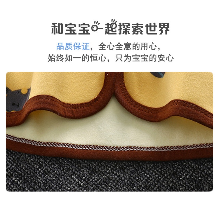 Áo Khoác Nhung Dày Giữ Ấm Mùa Thu Đông Dành Cho Bé 0-6 Tuổi