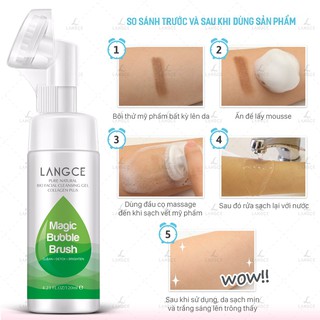 RỬA MẶT SINH HỌC CỌ MÁT XA BIO COLLAGEN+ LANGCE