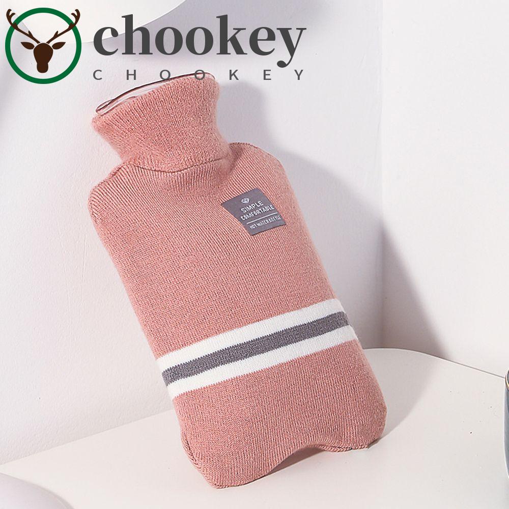 CHOOKEY Túi sưởi ấm mini di động bằng silica gel có vỏ bọc bình nước nóng lạnh nhiều màu sắc cho phòng khách