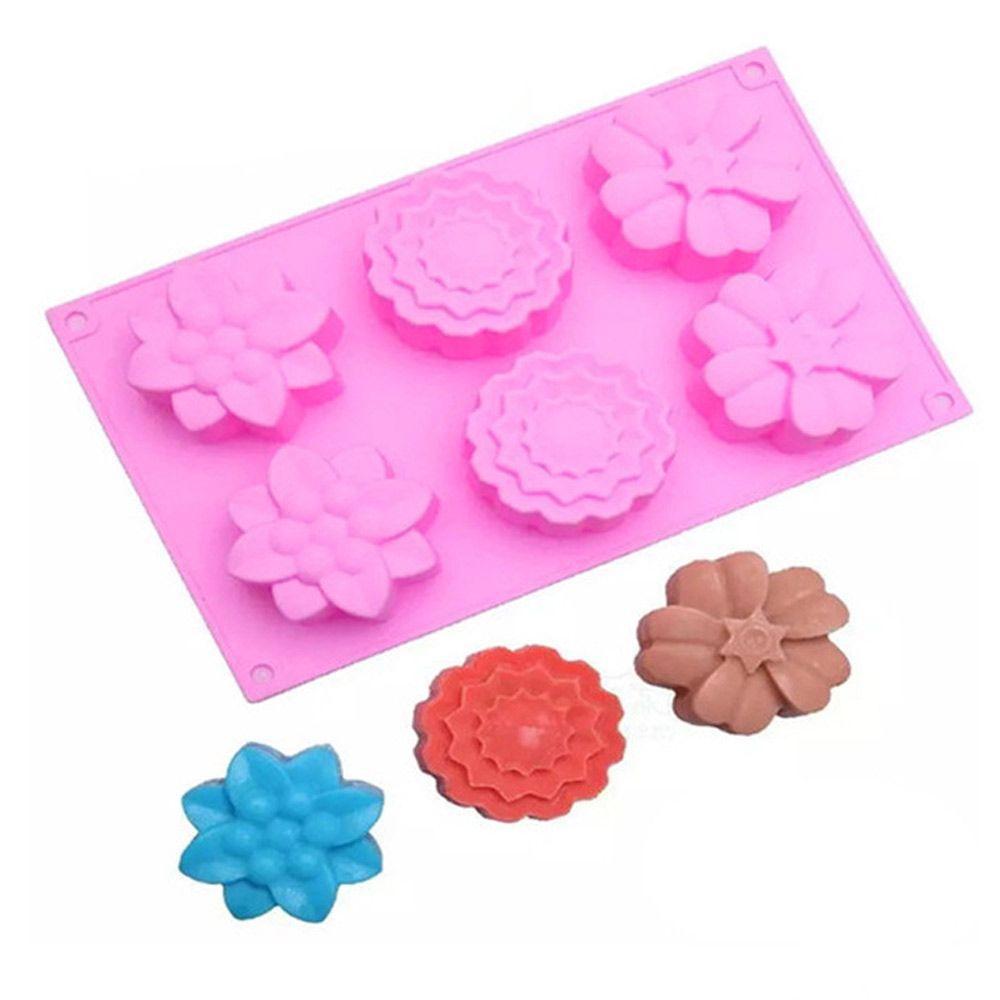 SUENIN Khuôn Silicone Làm Xà Phòng 6 Ngăn Hình Bàn Chân Em Bé Đa Năng DIY